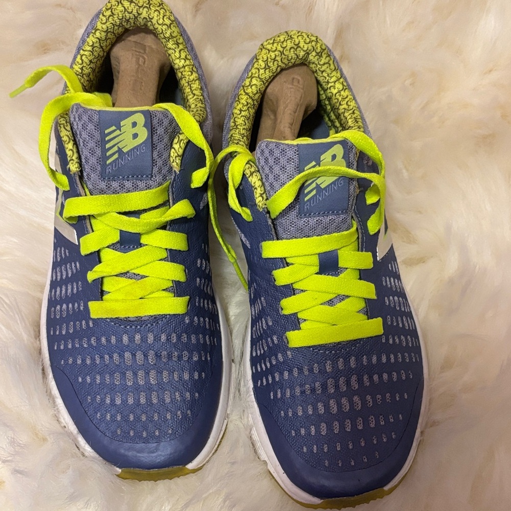 New Balance Sneakers in Blue and Neon Yellow